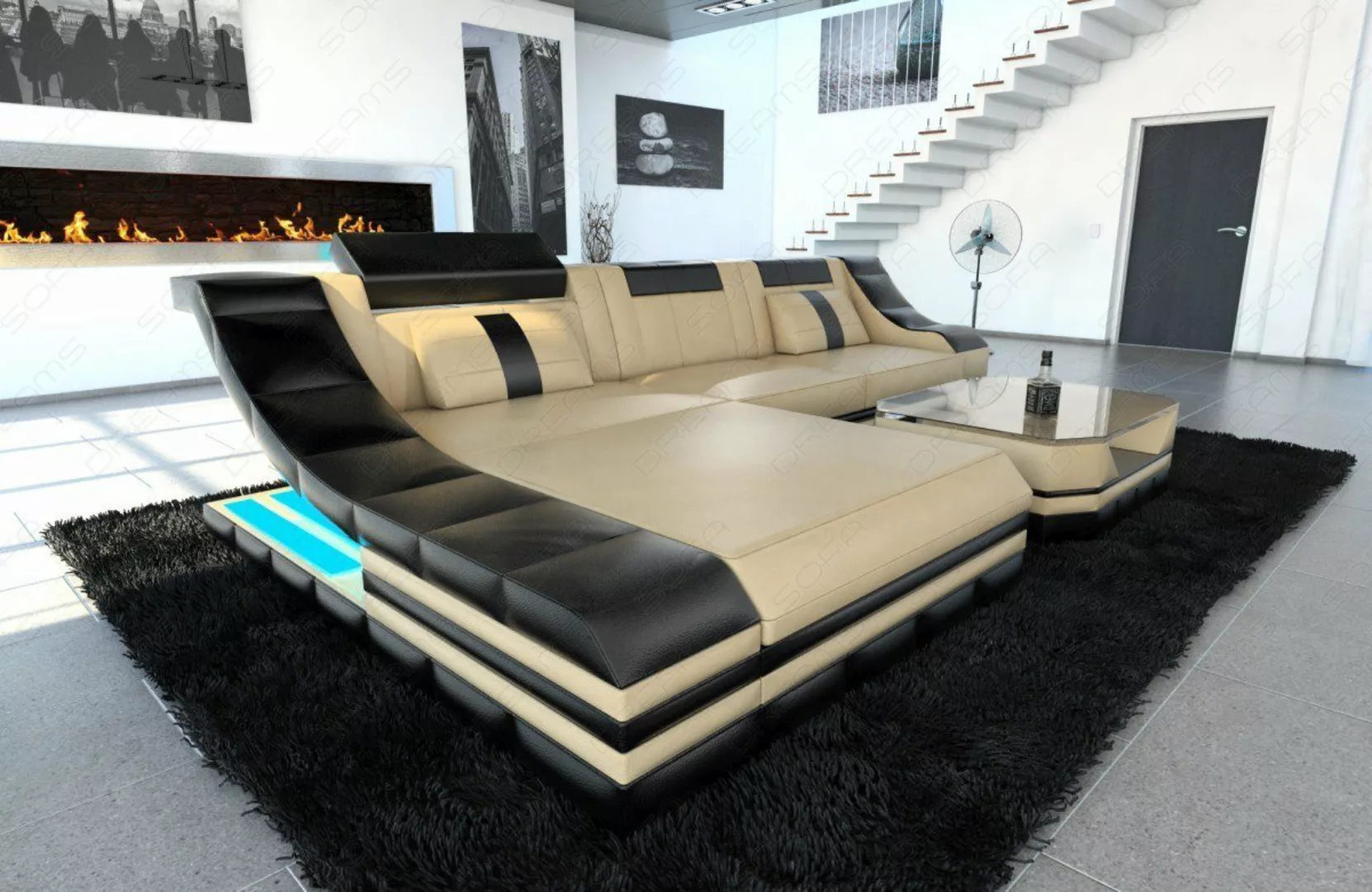 Sofa Dreams Ecksofa Ledersofa Turino Mini L Form, Designersofa günstig online kaufen
