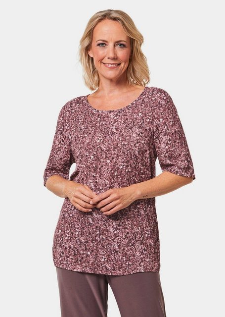 GOLDNER Druckbluse Kurzgröße: Chiffonbluse mit farbbrillantem Druck günstig online kaufen