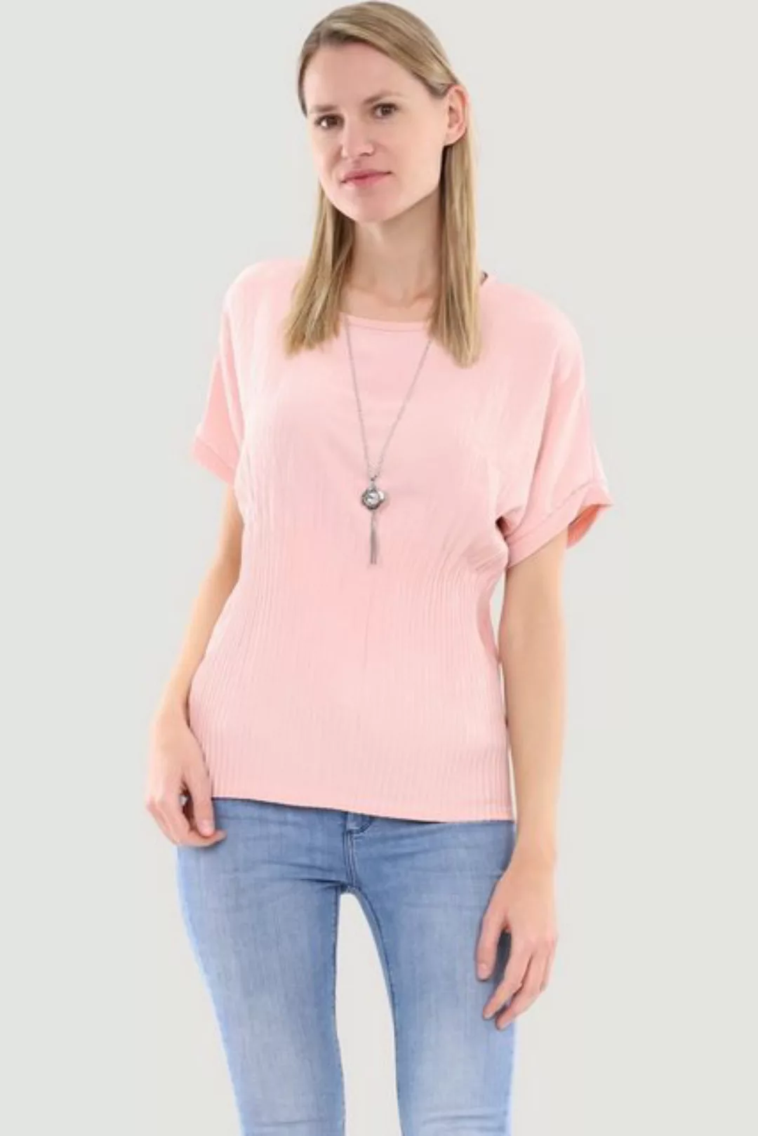 malito more than fashion Schlupfbluse 1144 Bluse mit Halskette günstig online kaufen