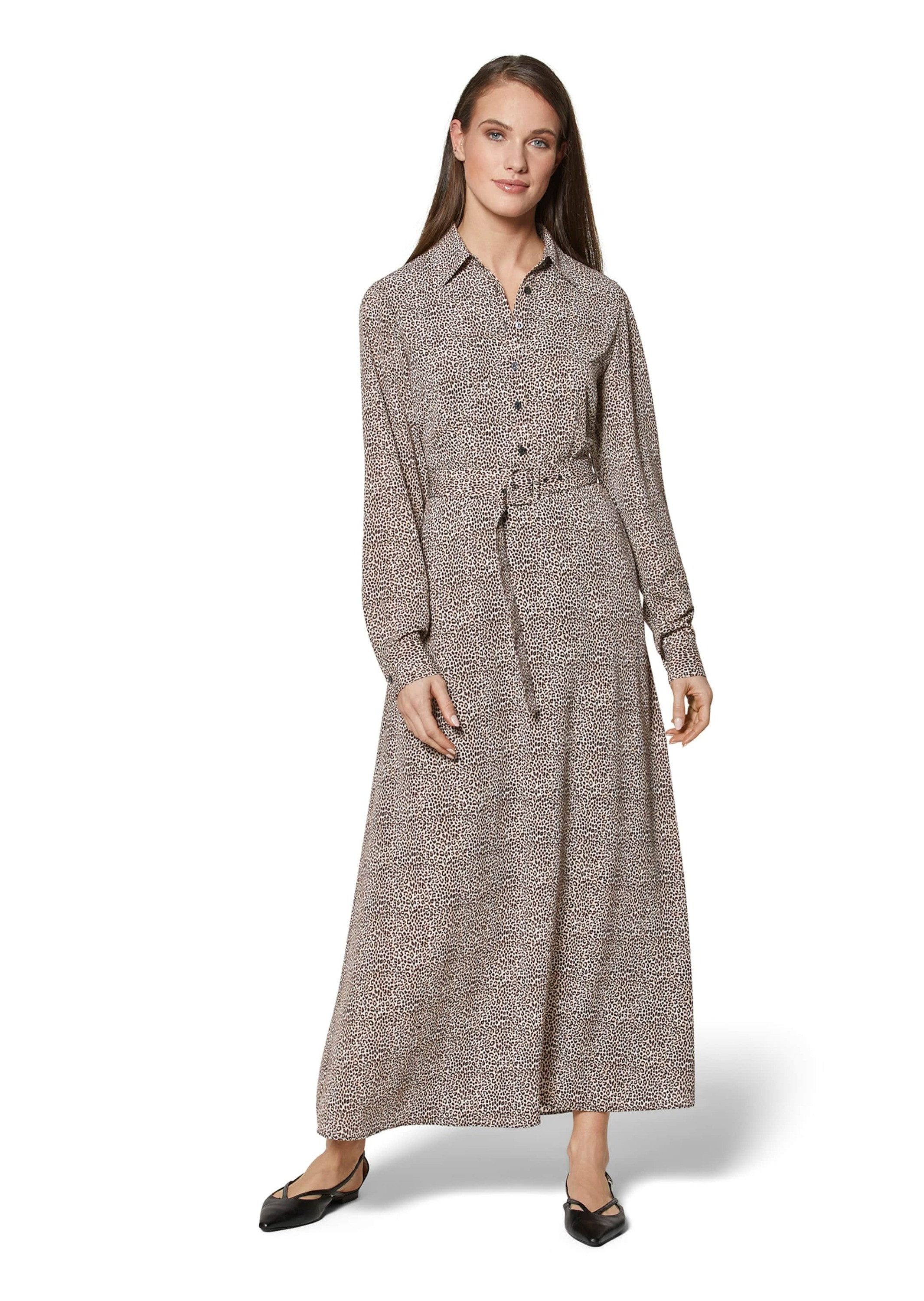 MADELEINE Maxikleid Langes Hemdblusenkleid mit Unikat-Print günstig online kaufen
