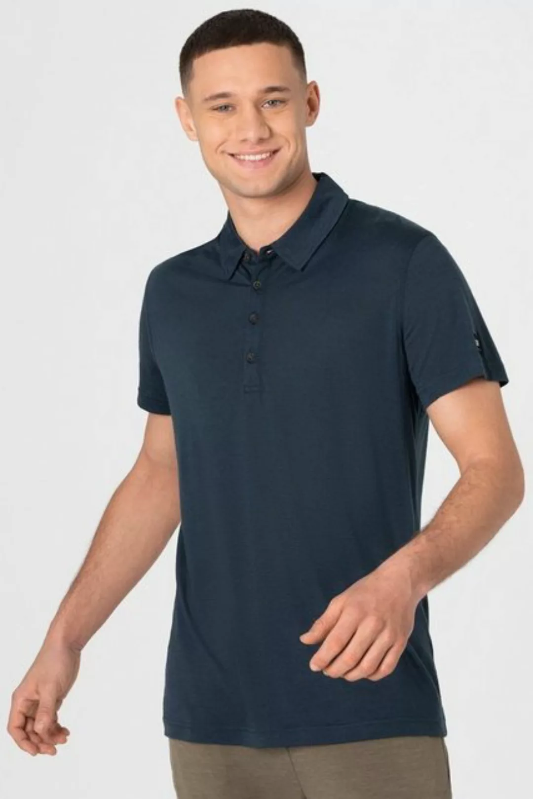 SUPER.NATURAL T-Shirt Merino Poloshirt M TRAVEL POLO pflegeleichter Merino- günstig online kaufen