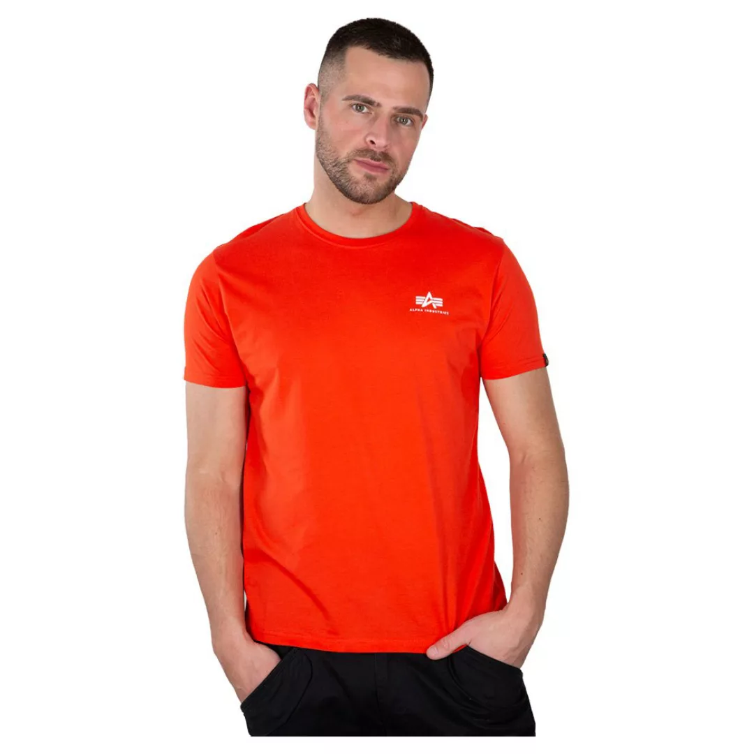 Alpha Industries Basic Small Logo Kurzärmeliges T-shirt S Atomic Red günstig online kaufen