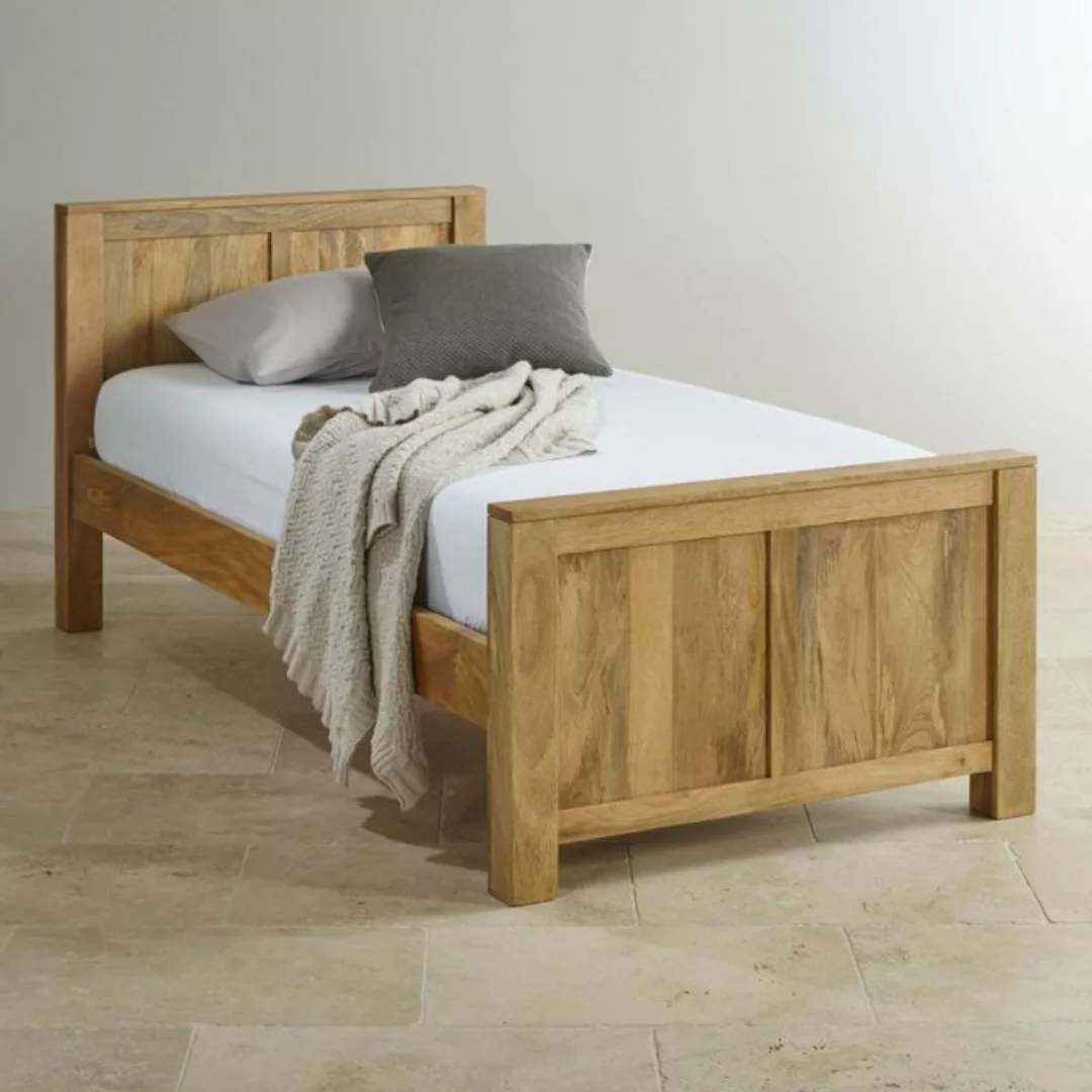 Indischesmoebelhausde Massivholzbett Bett Hina 90x200 aus Mangoholz günstig online kaufen