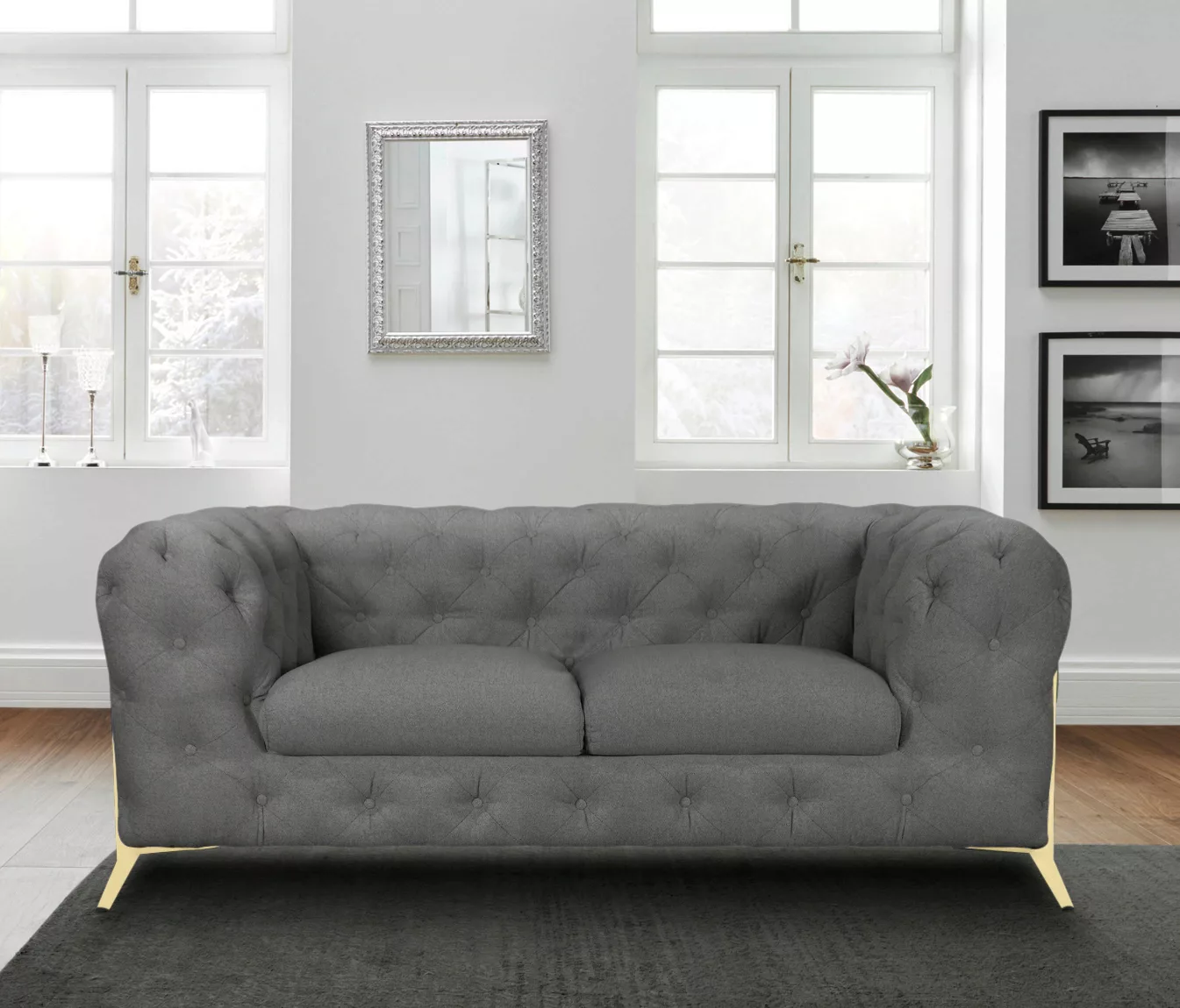 Leonique Chesterfield-Sofa "Amaury", aufwändige Knopfheftung, moderne Chest günstig online kaufen