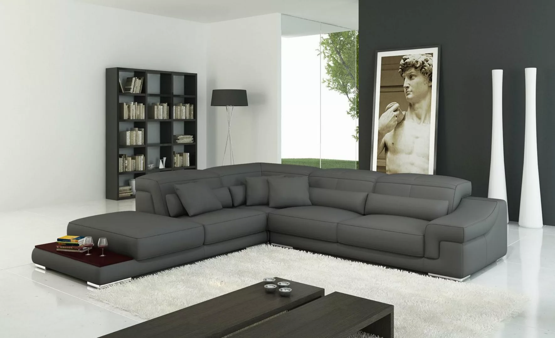 Xlmoebel Sofa Neues Ecksofa aus Leder mit multifunktionaler Relaxfunktion u günstig online kaufen