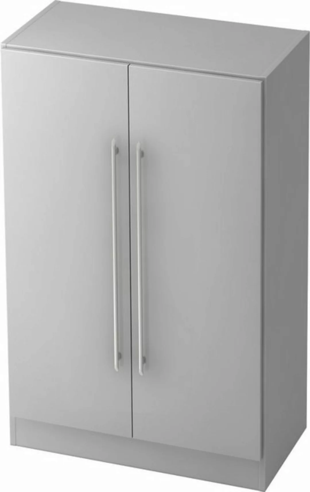 Aktenschrank Schrank Solid 3OH BxTxH 80x42x127cm Griff RE Grau/Grau günstig online kaufen