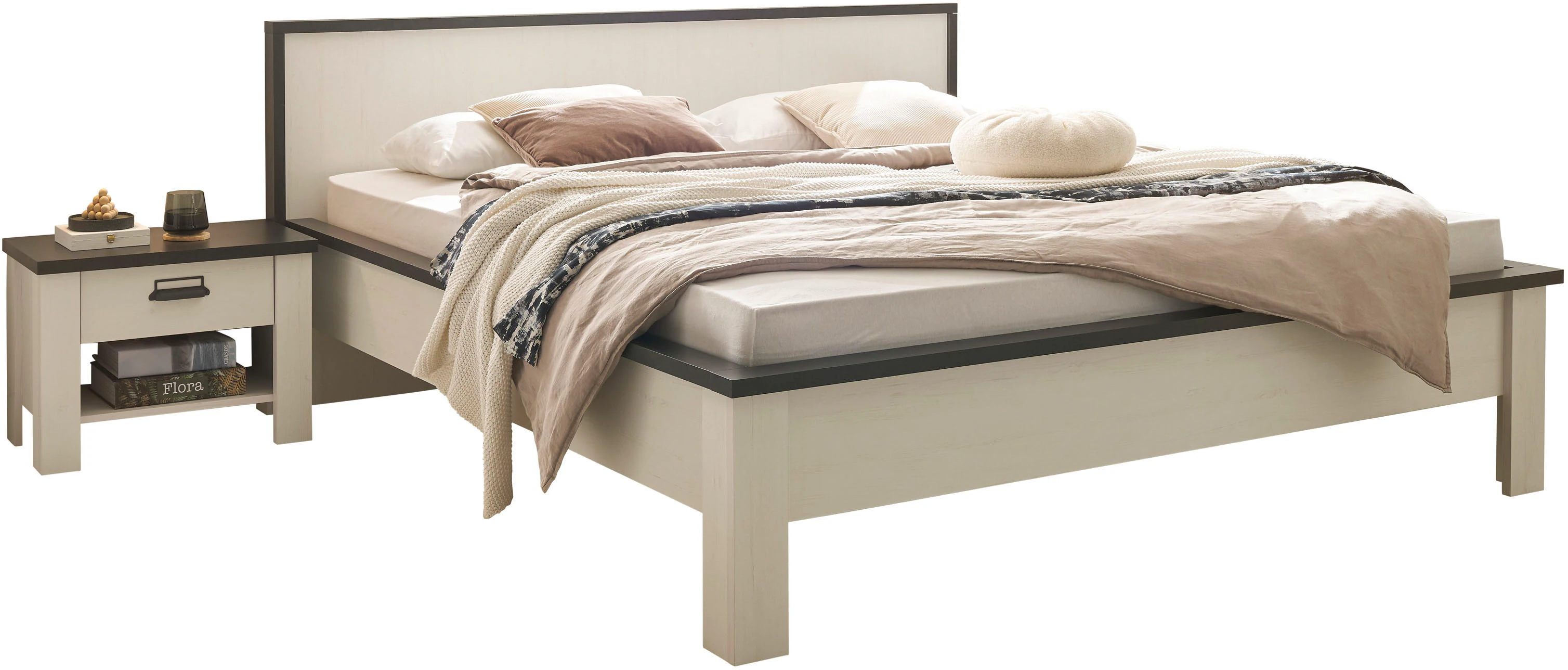 Home affaire Bettanlage "SHERWOOD", (3 tlg.), Liegefläche Bett 180x200cm, 2 günstig online kaufen