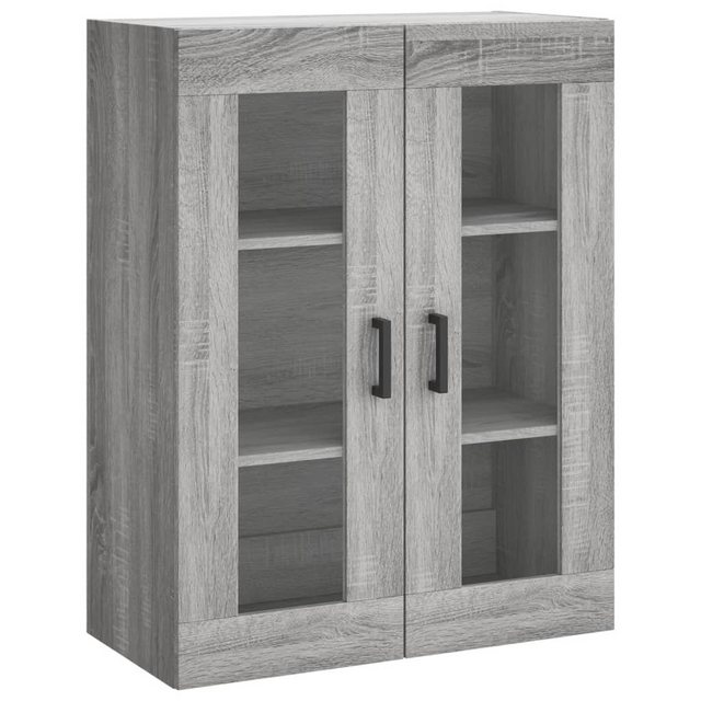 vidaXL Hängeschrank Wandschrank Grau Sonoma 69,5x34x90 cm Glas Vitrine Häng günstig online kaufen