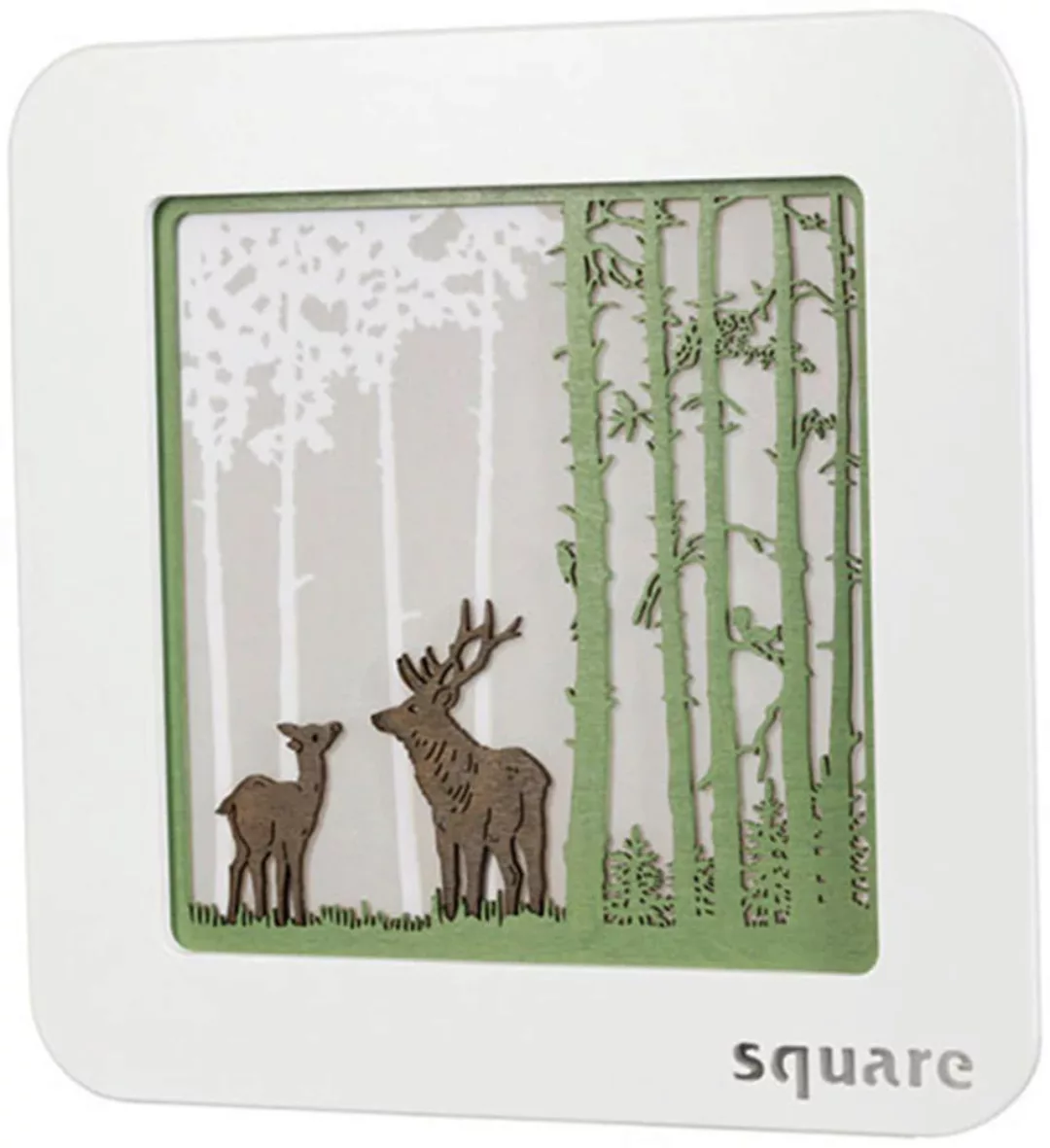 Weigla LED-Bild »Square - Wandbild Wald, Weihnachtsdeko«, (1 St.), mit Time günstig online kaufen