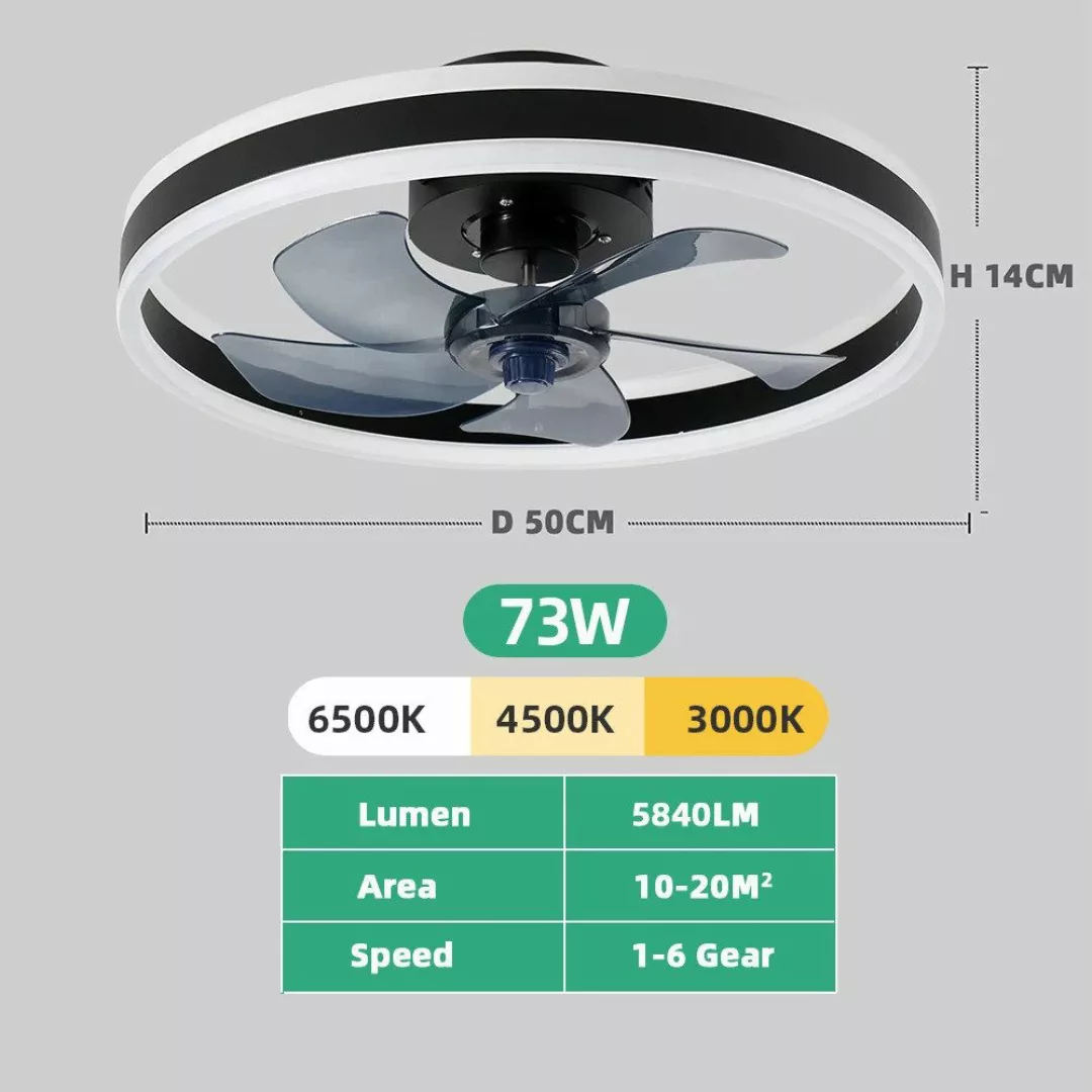 Athlix Deckenventilator Deckenleuchte LED Deckenventilator mit günstig online kaufen