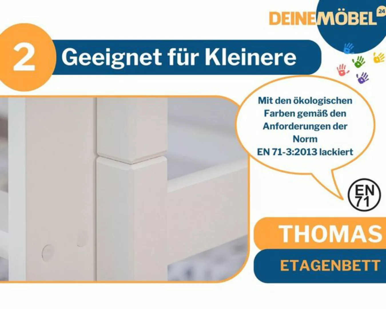 Deine Möbel 24 Etagenbett Kinderbett Hochbett Ausziehbett THOMAS für 3 Kind günstig online kaufen