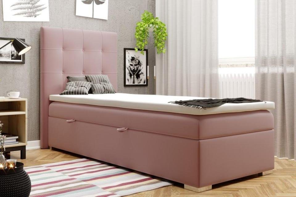 JVmoebel Bett Luxus Boxspring Bett Hotel Betten Polster Funktion 90x200cm R günstig online kaufen