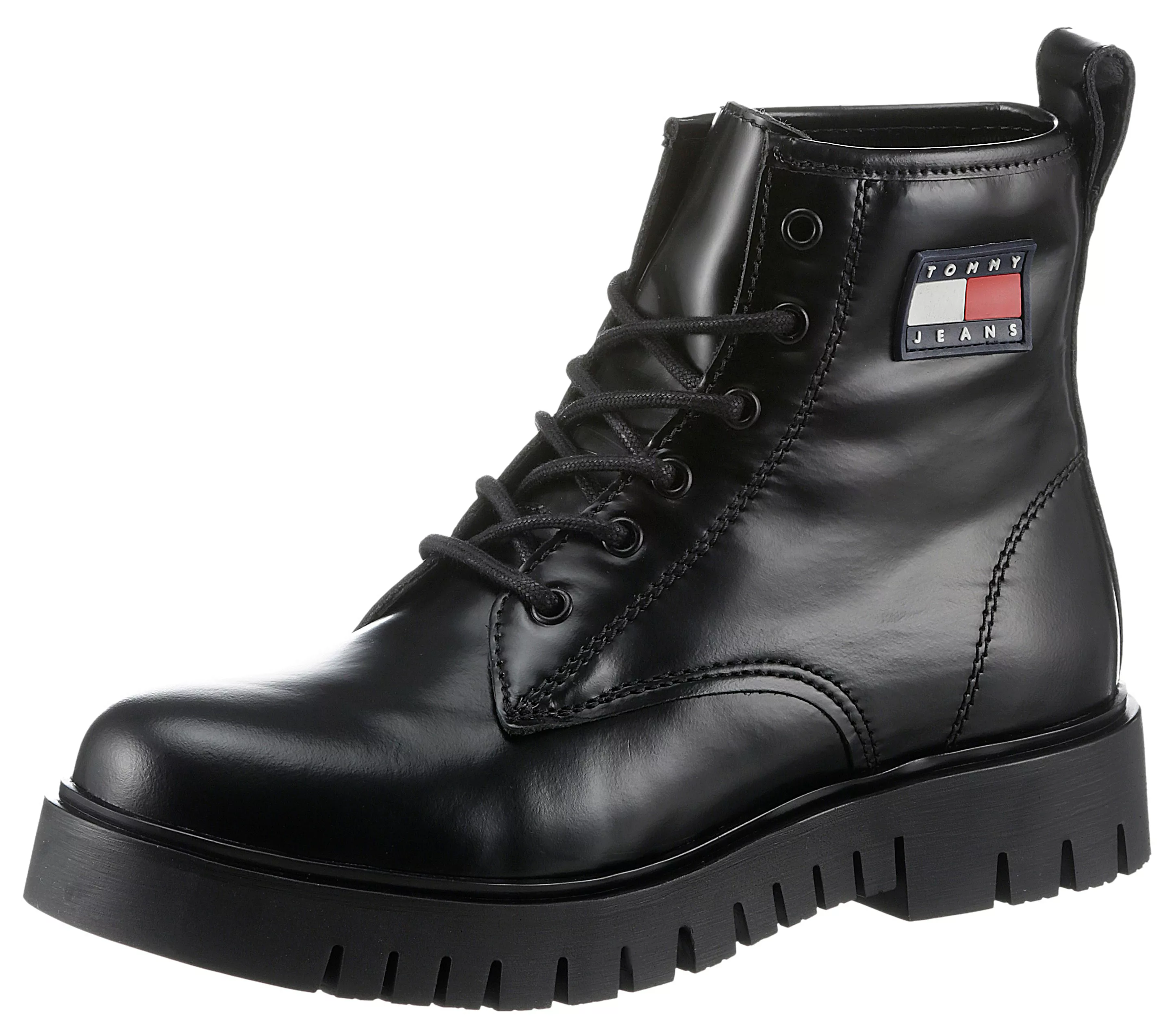 Tommy Jeans Schnürboots "TJW LACE UP BOOT", Blockabsatz, Plateau, Schnürsti günstig online kaufen