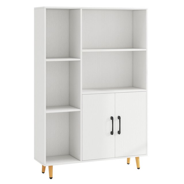 COSTWAY Bücherregal, Sideboard mit Türen und Fächern, weiß, 80x23,5x119cm günstig online kaufen