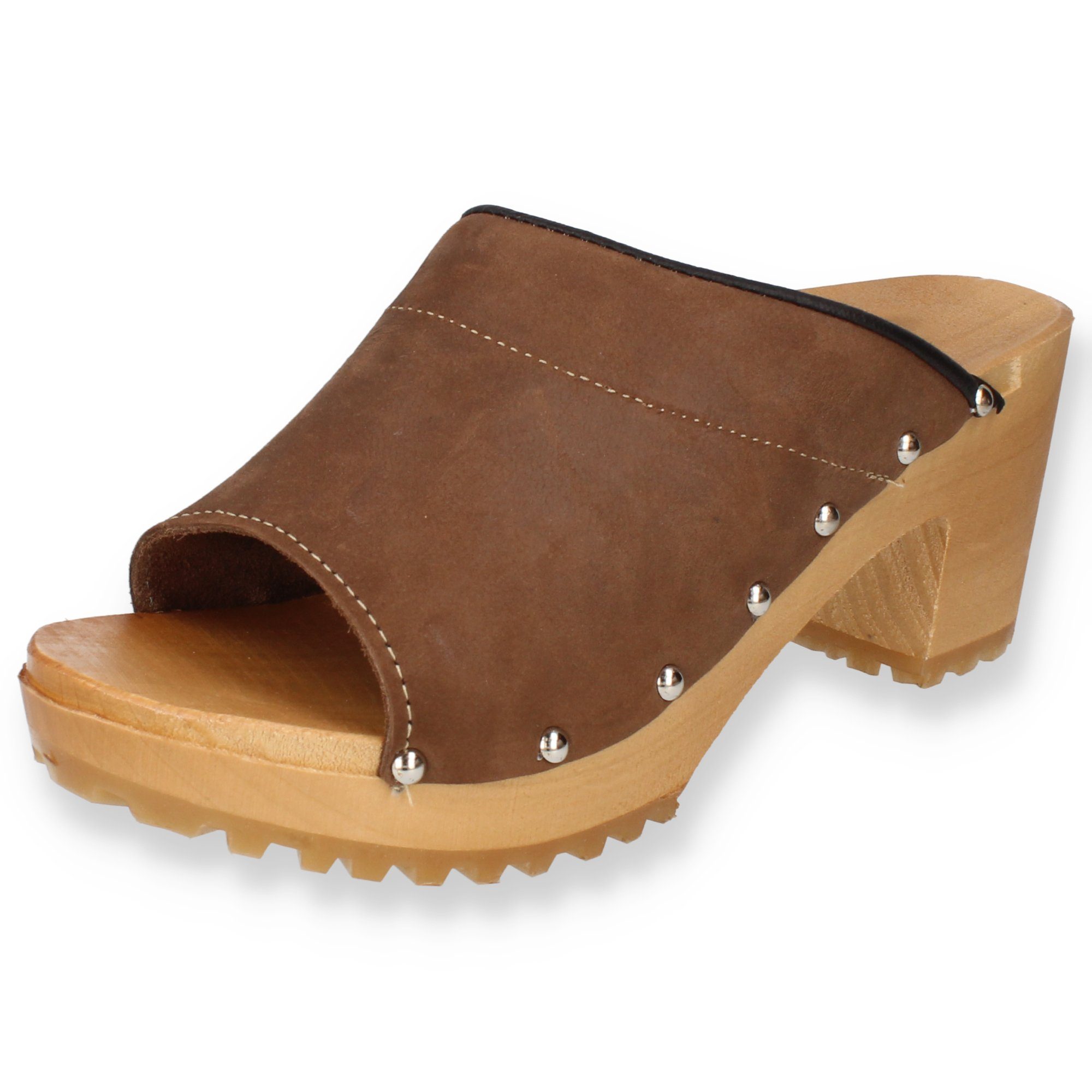 Cloque Bodajk Offener Damen Leder Clogs günstig online kaufen