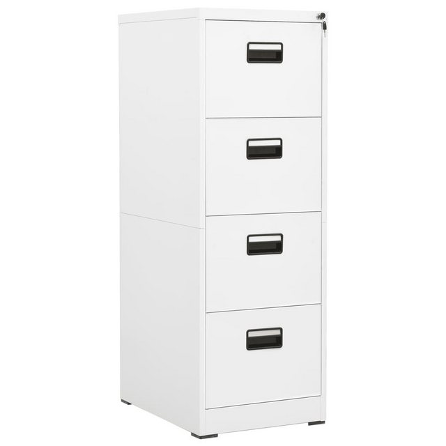 vidaXL Aktenschrank Aktenschrank Weiß 46x62x133 cm Stahl günstig online kaufen