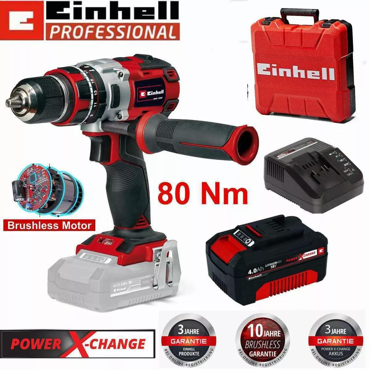 Einhell Akku-Schrauber Schlagbohrschrauber TP-CD 18/80 Li-i günstig online kaufen