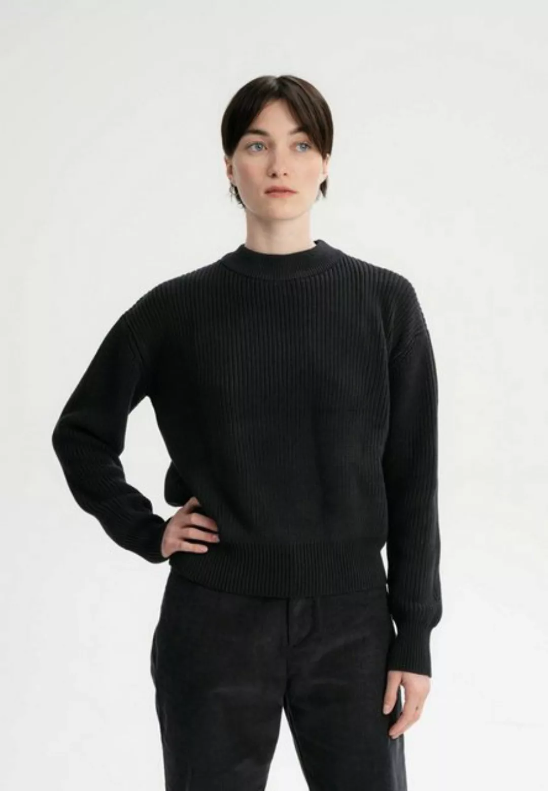 MELA Strickpullover Rippstrick Pullover MANIKA Rippbündchen günstig online kaufen
