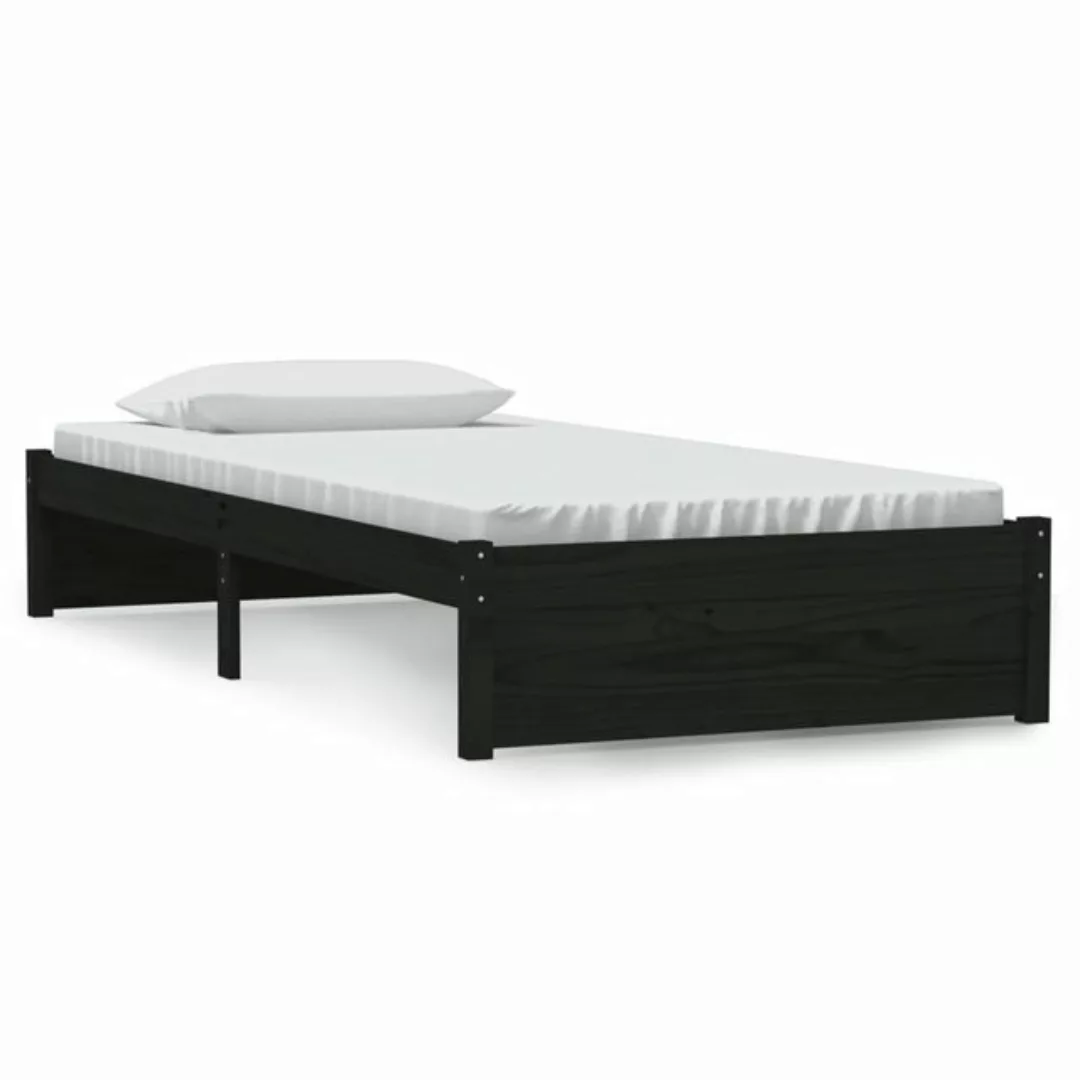 furnicato Bett Massivholzbett Schwarz 90x190 cm günstig online kaufen