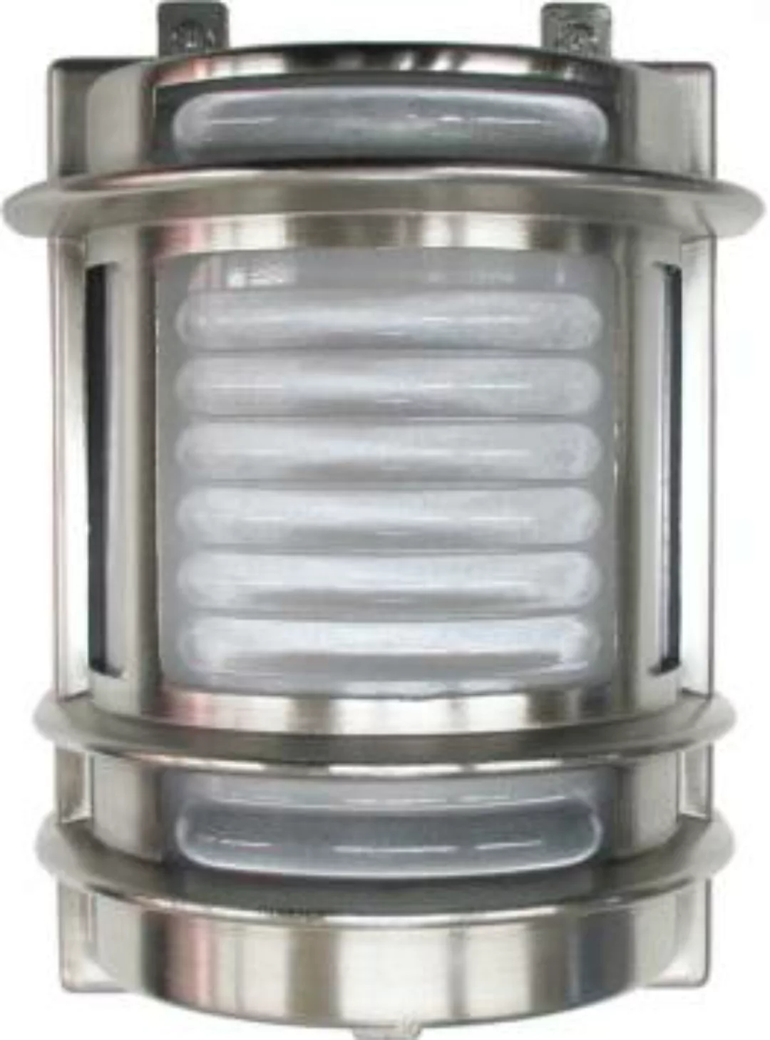 Wandlampe Außen Glas Messing in Nickel Maritim IP64 günstig online kaufen