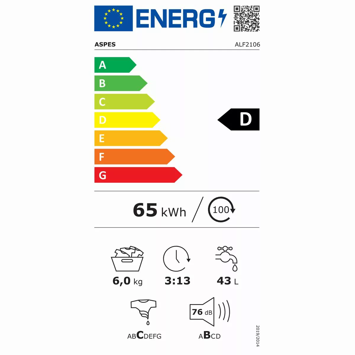 Waschmaschine Aspes Alf2106 1000 Rpm 6 Kg günstig online kaufen