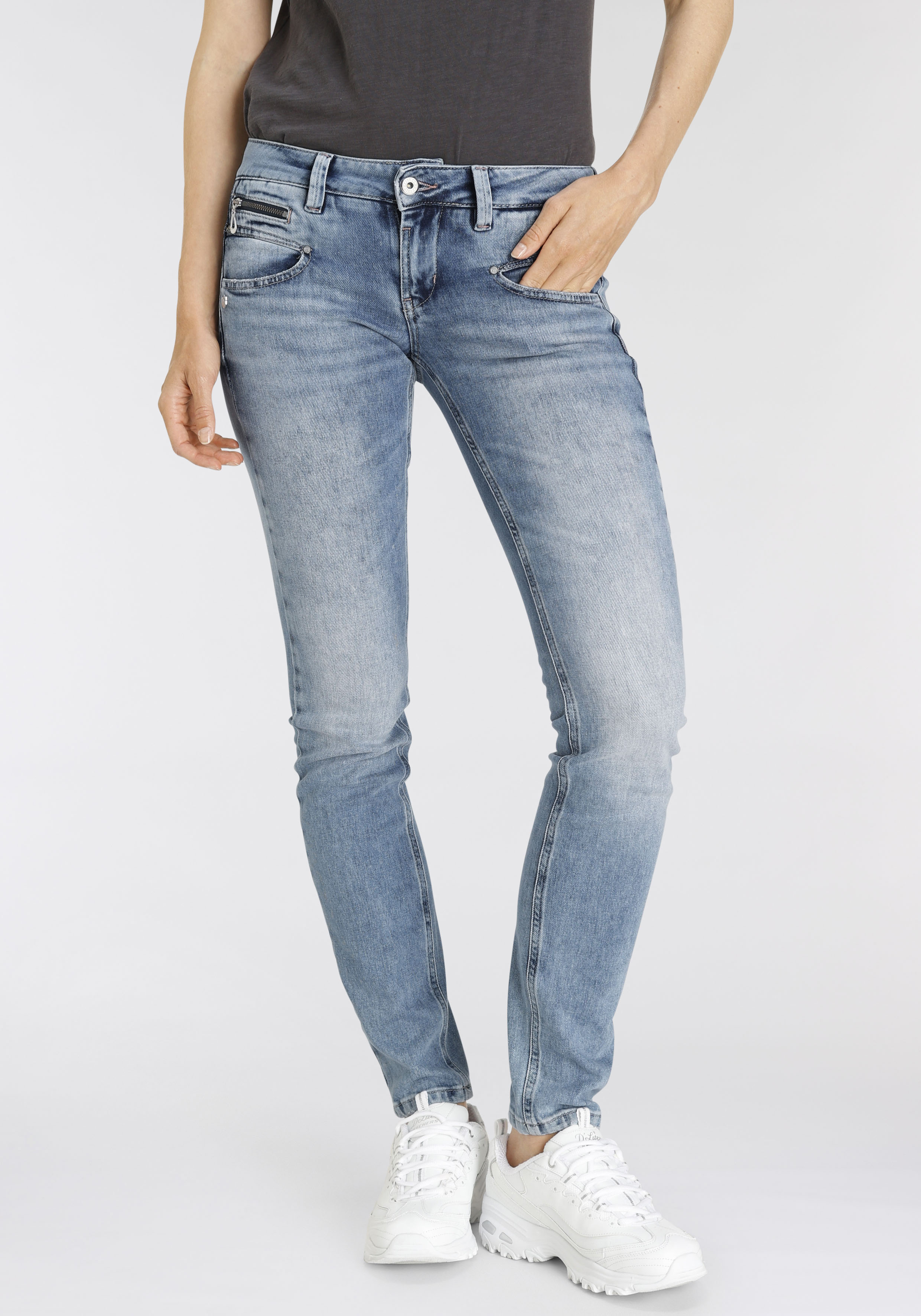 Freeman T. Porter Slim-fit-Jeans, (1 tlg.), mit coolen Deko-Features günstig online kaufen