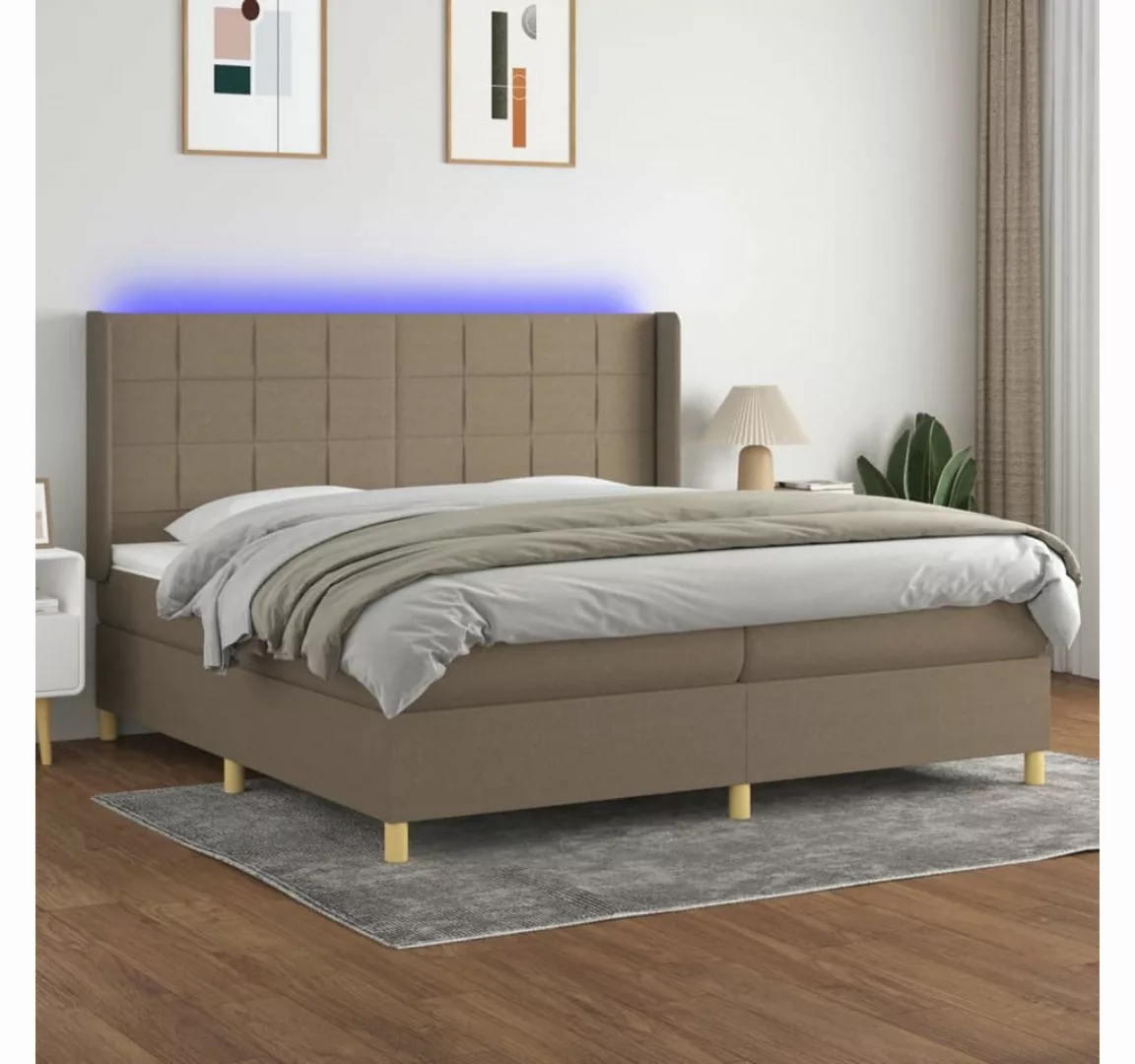 vidaXL Boxspringbett Bett Boxspringbett mit Matratze und LED Stoff (200 x 2 günstig online kaufen