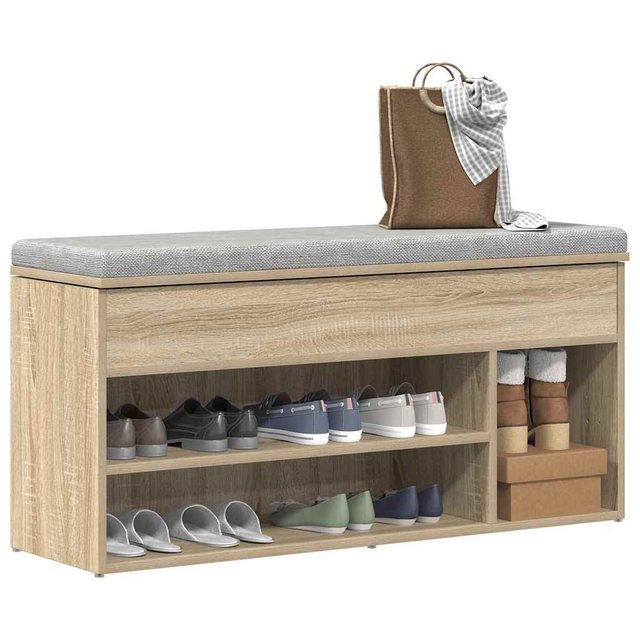 vidaXL Schuhschrank Schuhbank Sonoma-Eiche 102x30,5x45 cm Holzwerkstoff günstig online kaufen