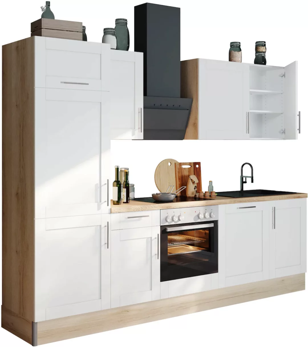 OPTIFIT Küche "Ahus", 280 cm breit, ohne E-Geräte, MDF Fronten, Soft Close günstig online kaufen