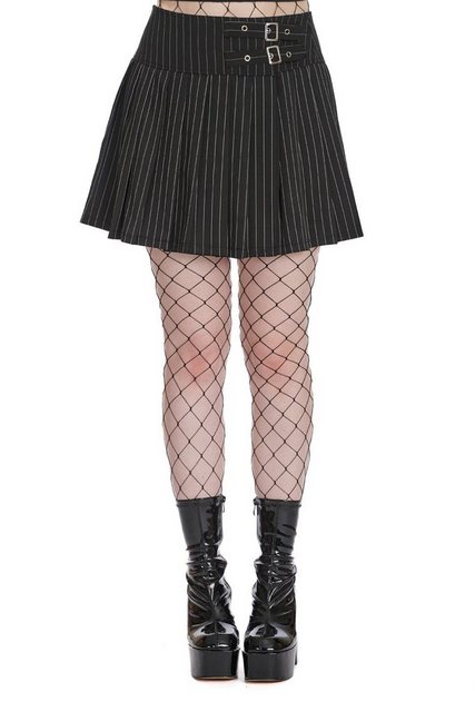 Banned A-Linien-Rock Black Core Pinstripe Mini Wickelrock Nadelstreifen Fal günstig online kaufen