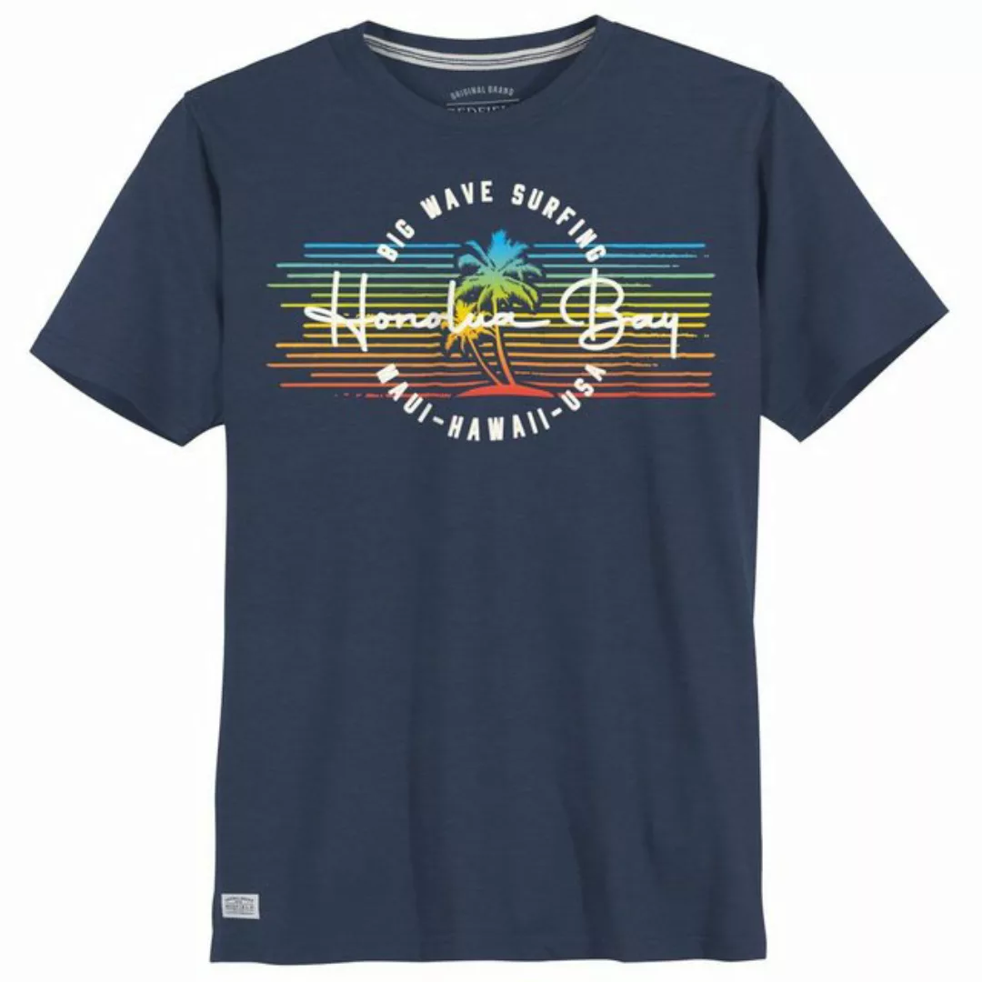 redfield Rundhalsshirt Große Größen Herren T-Shirt modisch blau Honolua Bay günstig online kaufen