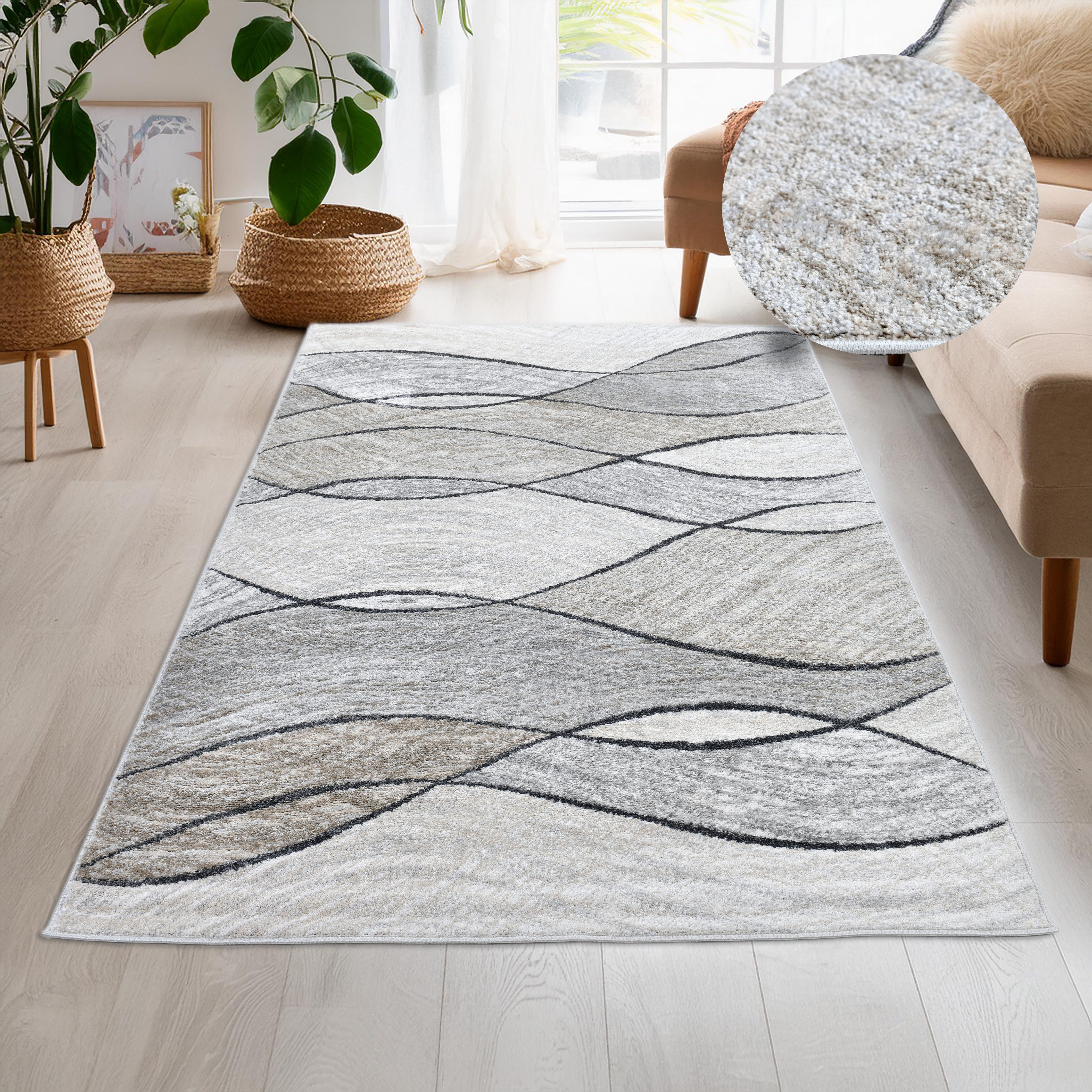 my home Teppich Esmea, rechteckig, Höhe: günstig online kaufen