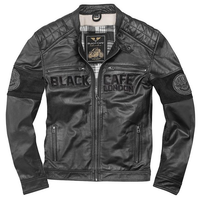 Black-Cafe London Allwetterjacke New York Motorrad Lederjacke günstig online kaufen