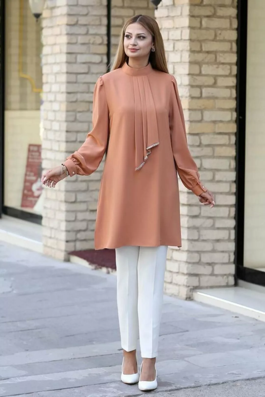fashionshowcase Abendkleid langärmliges Maxikleid Damen Abaya Kleid - Modes günstig online kaufen