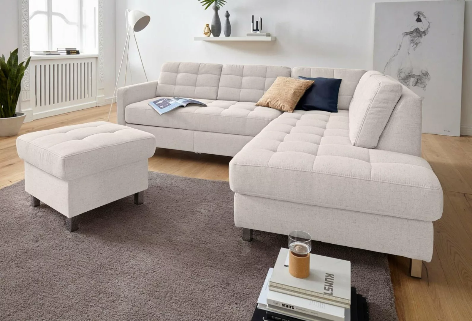 sit&more Ecksofa "Pandora L-Form", wahlweise mit Bettfunktion und Bettkaste günstig online kaufen