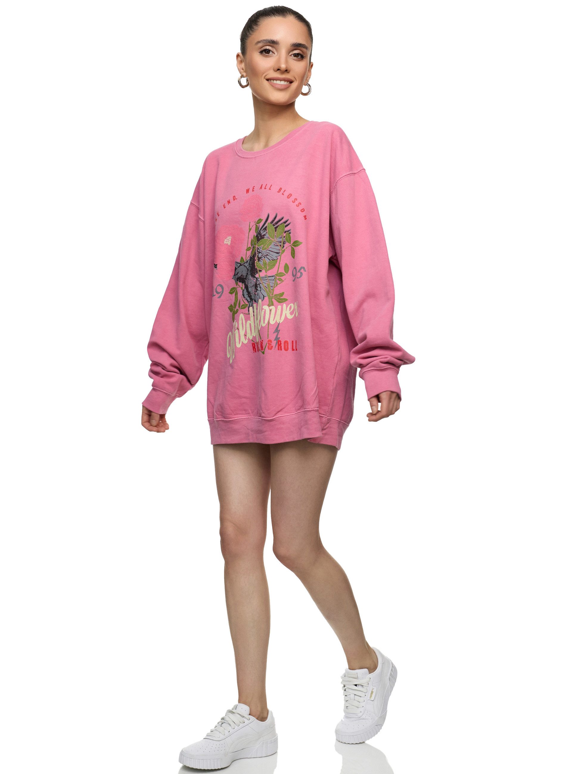 Worldclassca Sweatshirt Worldclassca Oversized Sweatshirt WILDFLOWER günstig online kaufen