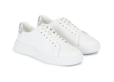 Calvin Klein Plateausneaker "RAISED CUPSOLE LACE UP LTH BT", silberfarbenem günstig online kaufen