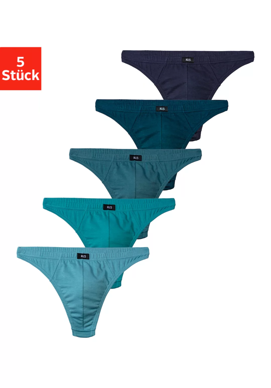 H.I.S String "Herren Unterhose", (Packung, 5 St.), in Baumwollstretch-Quali günstig online kaufen