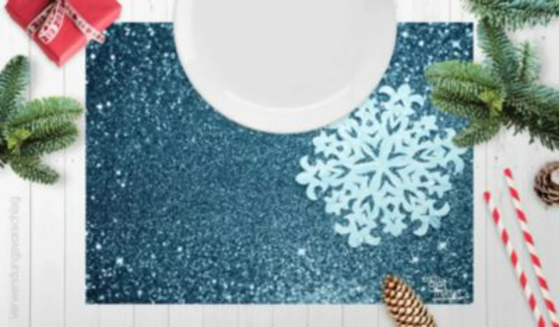 tischsetmacher Tischset Platzsets - Weihnachten - Weihnachtsdeko - Schneekr günstig online kaufen