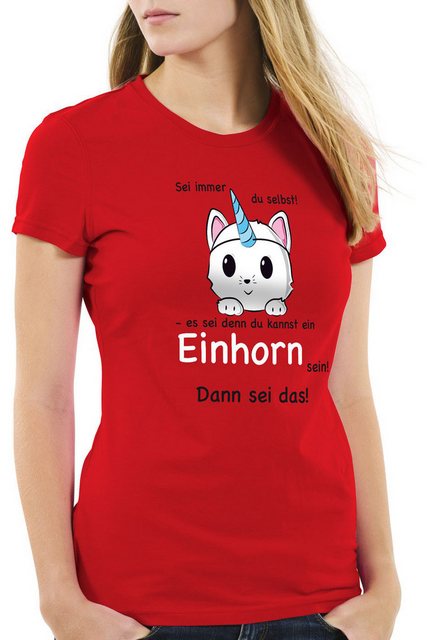 style3 T-Shirt Sei immer du selbst! Einhorn Unicorn es sei denn Fun Spruch günstig online kaufen