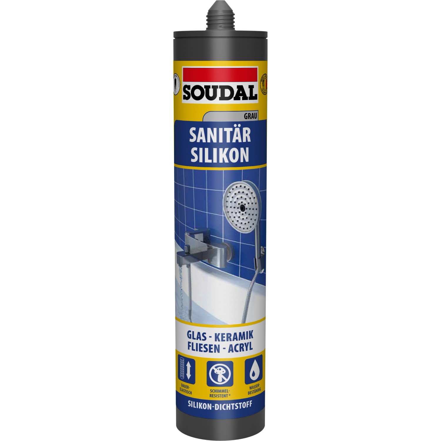 Soudal Dusche & Bad Silikon Grau 300 ml günstig online kaufen