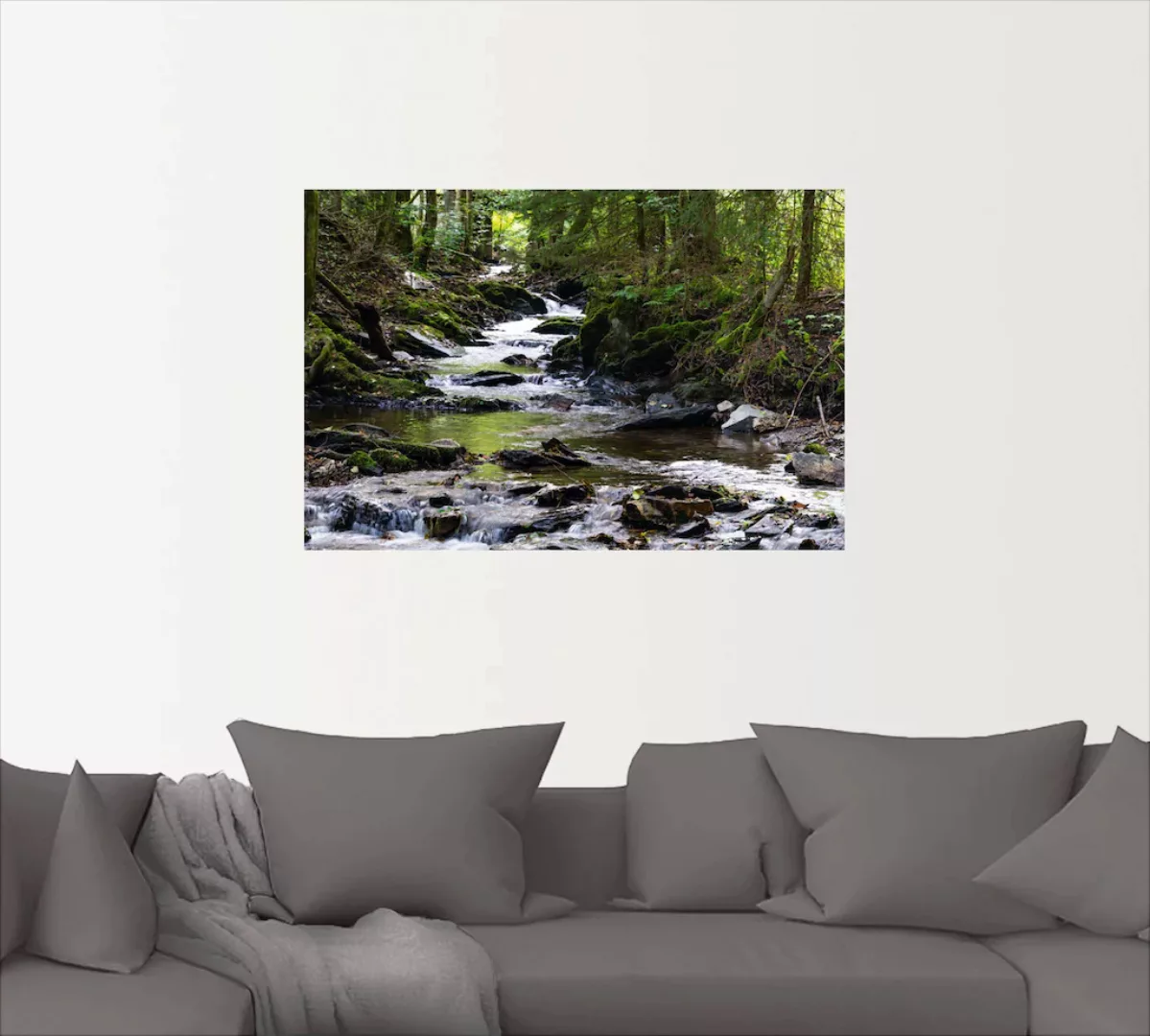 Artland Wandbild "Bachlauf im Wald", Gewässer, (1 St.), als Alubild, Outdoo günstig online kaufen