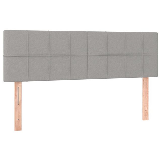 vidaXL Bett, Kopfteile 2 Stk. Hellgrau 72x5x78/88 cm Stoff günstig online kaufen