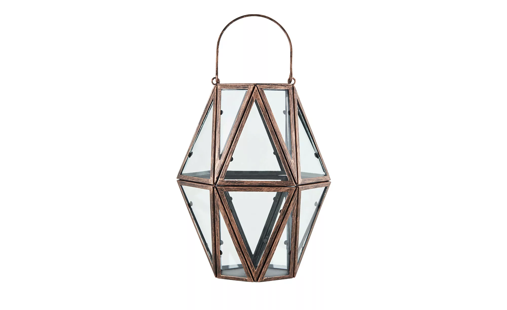 Windlicht - kupfer - Glas , Metall - 24,5 cm - Sconto günstig online kaufen