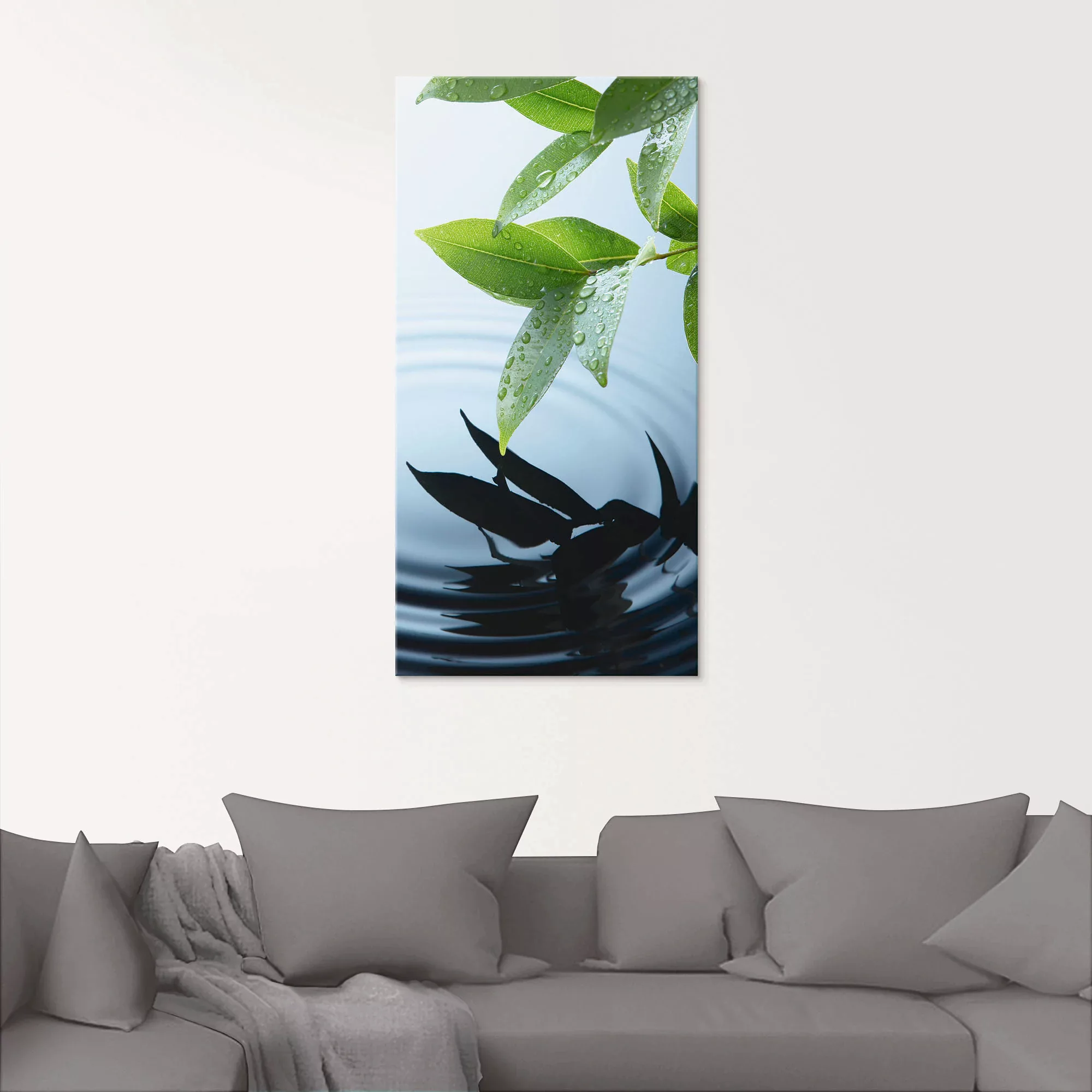 Artland Glasbild "Pflanze und Wasser", Zen, (1 St.), in verschiedenen Größe günstig online kaufen