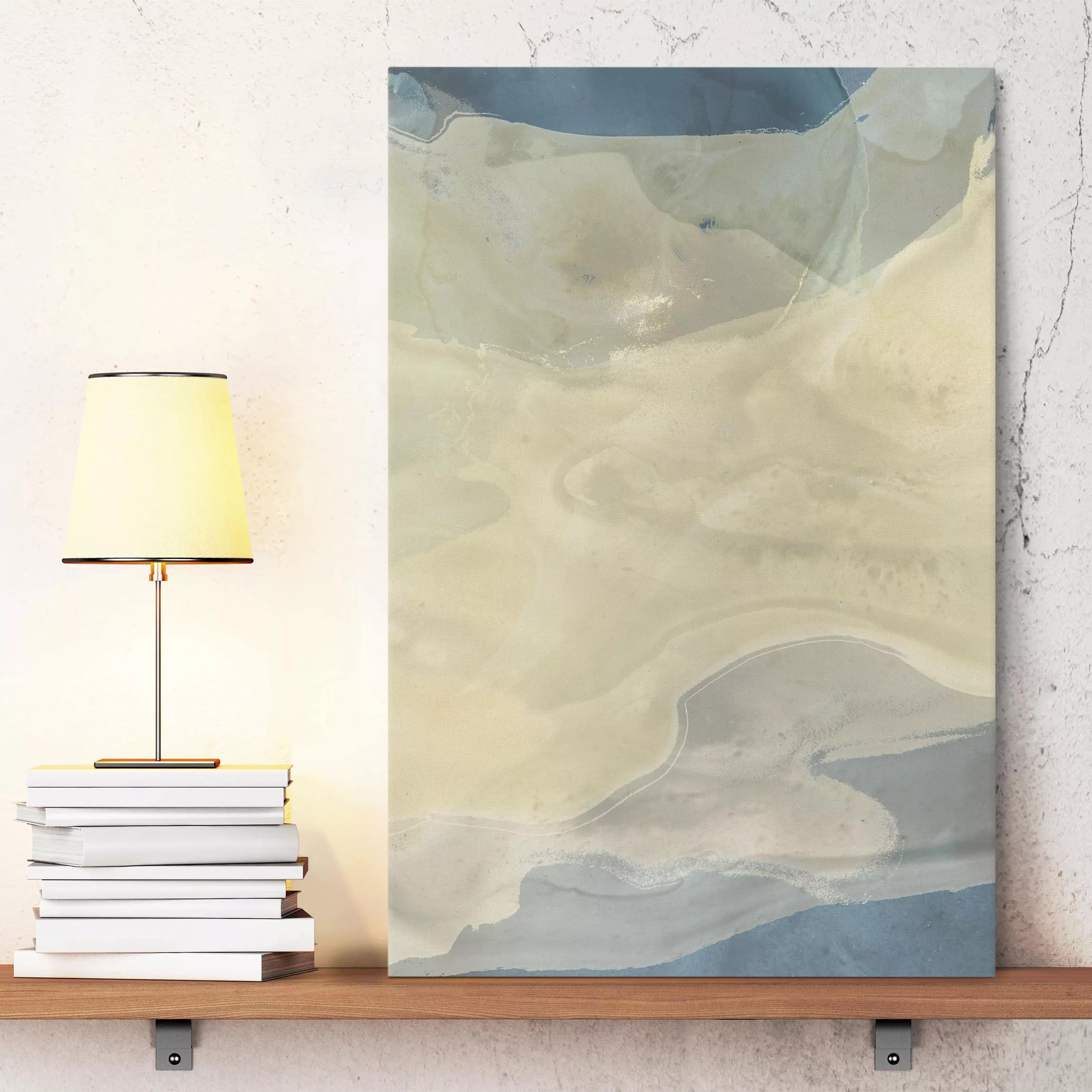 Leinwandbild Abstrakt - Hochformat Ozean und Wüste I günstig online kaufen