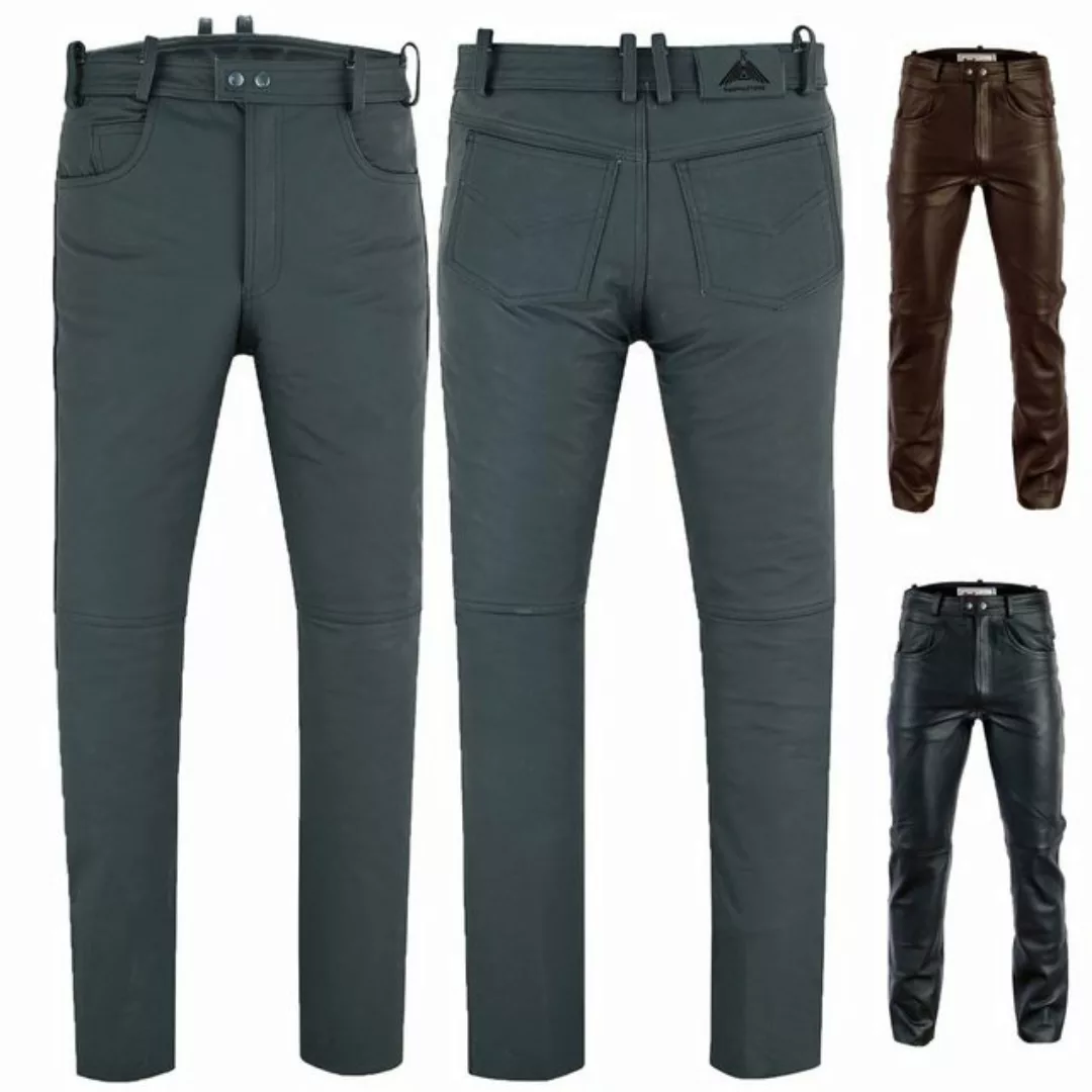 RadMasters Lederhose GW870 Lederjeans Lederhose Büffelleder Schwarz und Bra günstig online kaufen