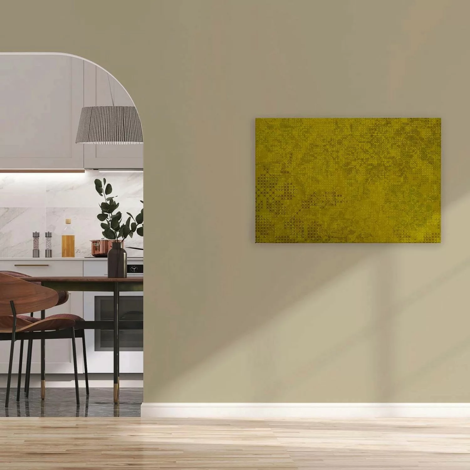 Bricoflor Wandbild Gelb Modern Leinwandbild In 90 X 60 Cm Für Wohnzimmer Un günstig online kaufen