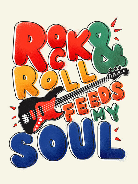 Poster / Leinwandbild - Rock And Roll Feeds My Soul günstig online kaufen