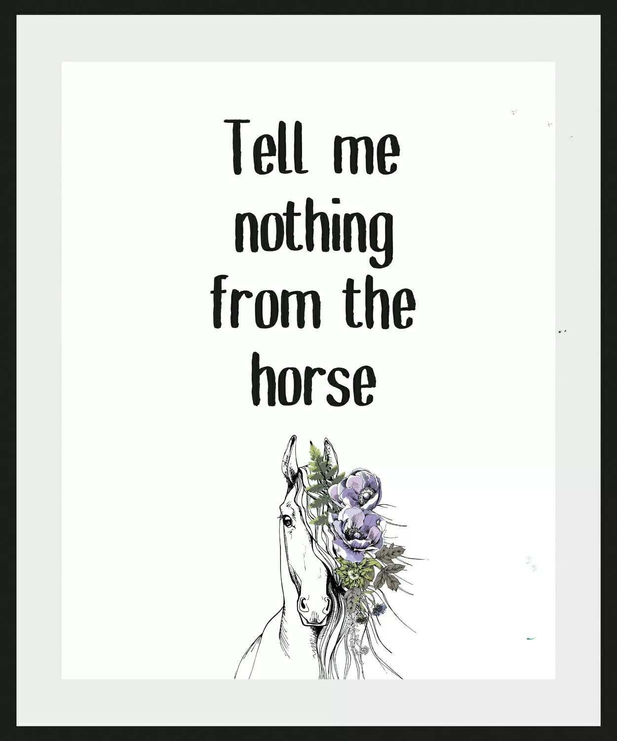 queence Bild "Tell me nothing from the horse", Schriftzug, (1 St.) günstig online kaufen